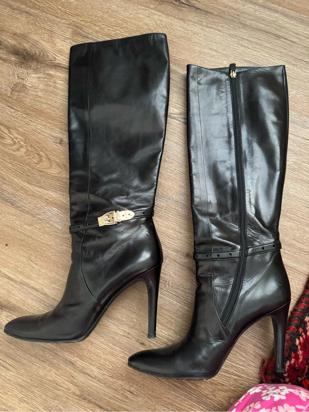 Gucci Elizabeth Leather Knee High boots